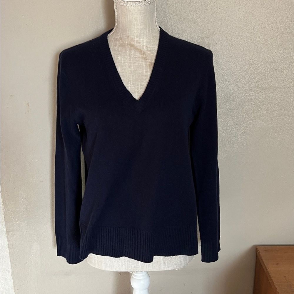 J. Crew Italian Cashmere Sweater in Dark Blue Small
